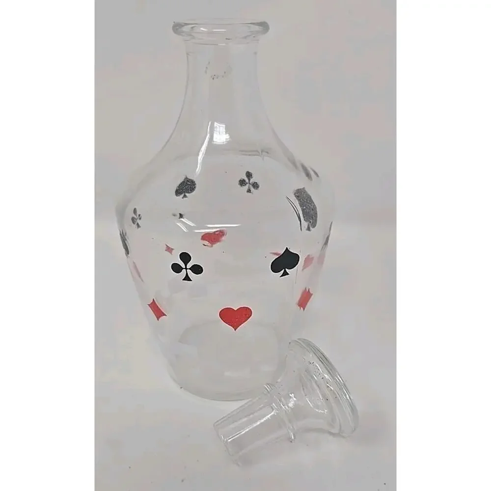 Vintage Juice Glasses‎ Lot of 8 Card Decanter with Glasses U186